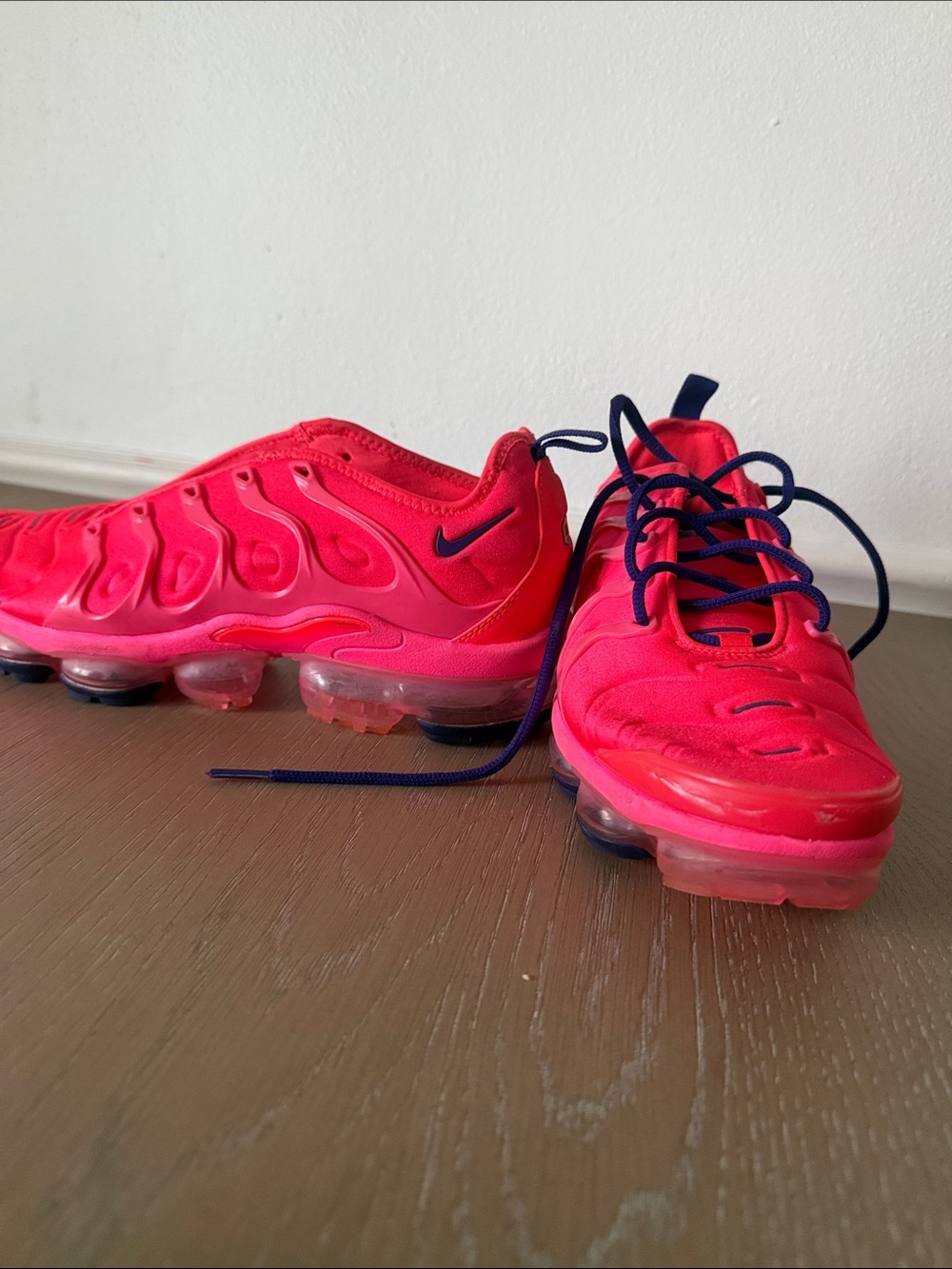 Nike Kids' Hot Pink and Navy Air-Cushioned Sneakers